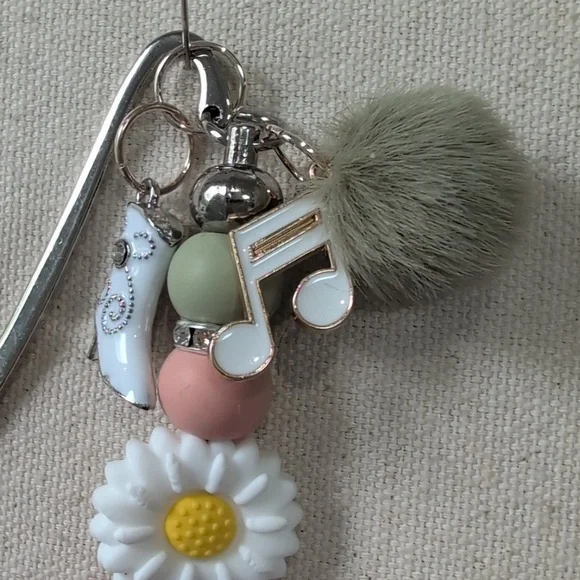 Country Western Cowboy Boot Floral Charm Metal  Bookmark with Music Note - Picture 6 of 7